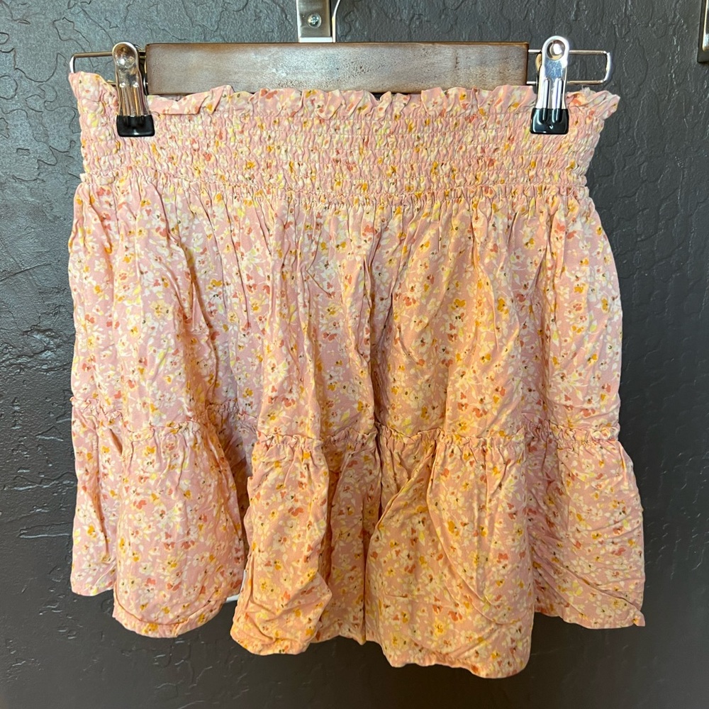 Flowy Floral Ruffle Tiered Skirt